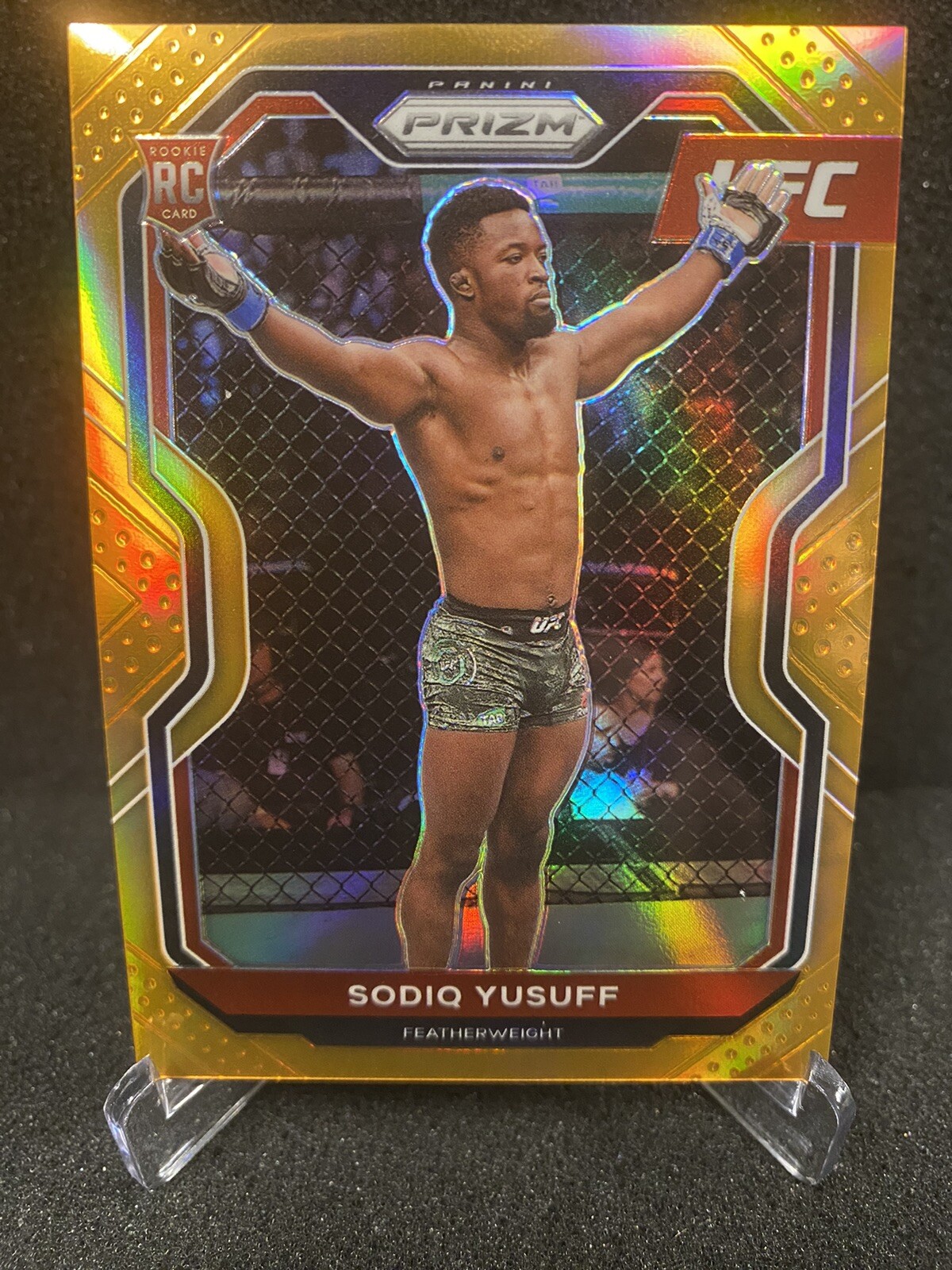 2021 Panini Prizm UFC Orange Prizm /99 Sodiq Yusuff #71 Rookie RC