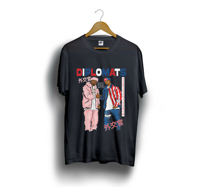 The DIPLOMATS N DIPSET hip hop Black T-Shirt Size S-5XL