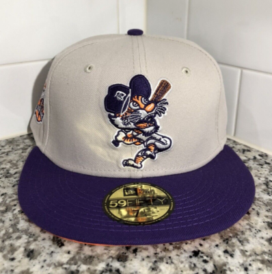 Detroit Tigers New Era 59FIFTY Stadium Patch Purple Orange Fitted
