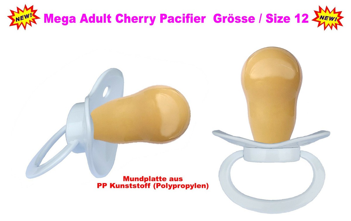 Ciuccio ABDL Adulto Nucki-Koenig Taglia 12 – Rosa, Piastra 85x60mm, Lattice