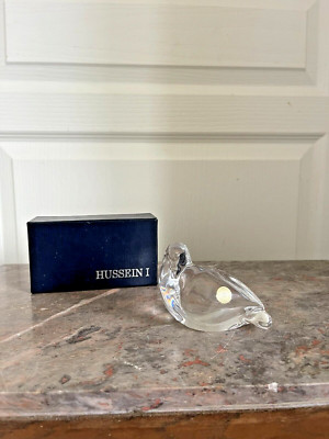 Vintage Crystal Sculpture Val Saint Lambert Sea Lion Duck Animals Hussein 1 1994