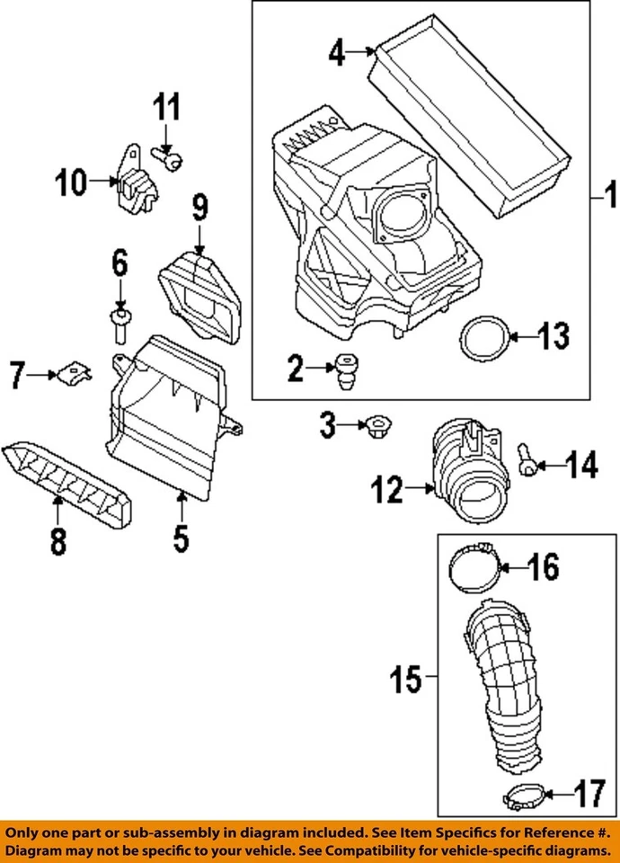 Conjunto de filtro de aire usado se adapta a: Audi ALLROAD 2013 2,0 L turbo grado A Foto 3 de 4