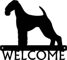 Airedale Terrier Dog Welcome Sign - Made in America - Outdoor Decor