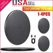 Wireless Fast Charger Charging Pad Dock for Samsung For iPhone Android Phone 