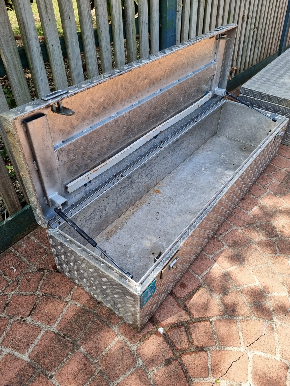 Top Open aluminium Checker Plate tool boxes 1700mm L X 500mm W X 350mm