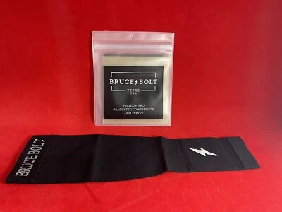 Bruce Bolt- BLACK- Baseball Arm Sleeve-Size: Adult (SM/MD) Older 2022 Version⚡️