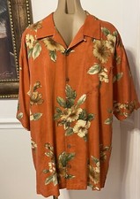 EXC Tommy Bahama Silk Floral Hawaiian Camp Shirt Size XL GORGEOUS