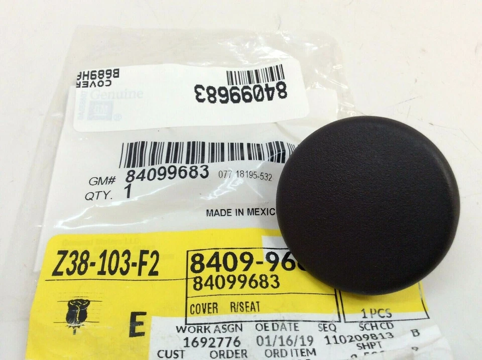 Tapa de perno reposabrazos asiento trasero Chevrolet Suburban Tahoe 15-19 nuevo OEM 84099683 Foto 2 de 4