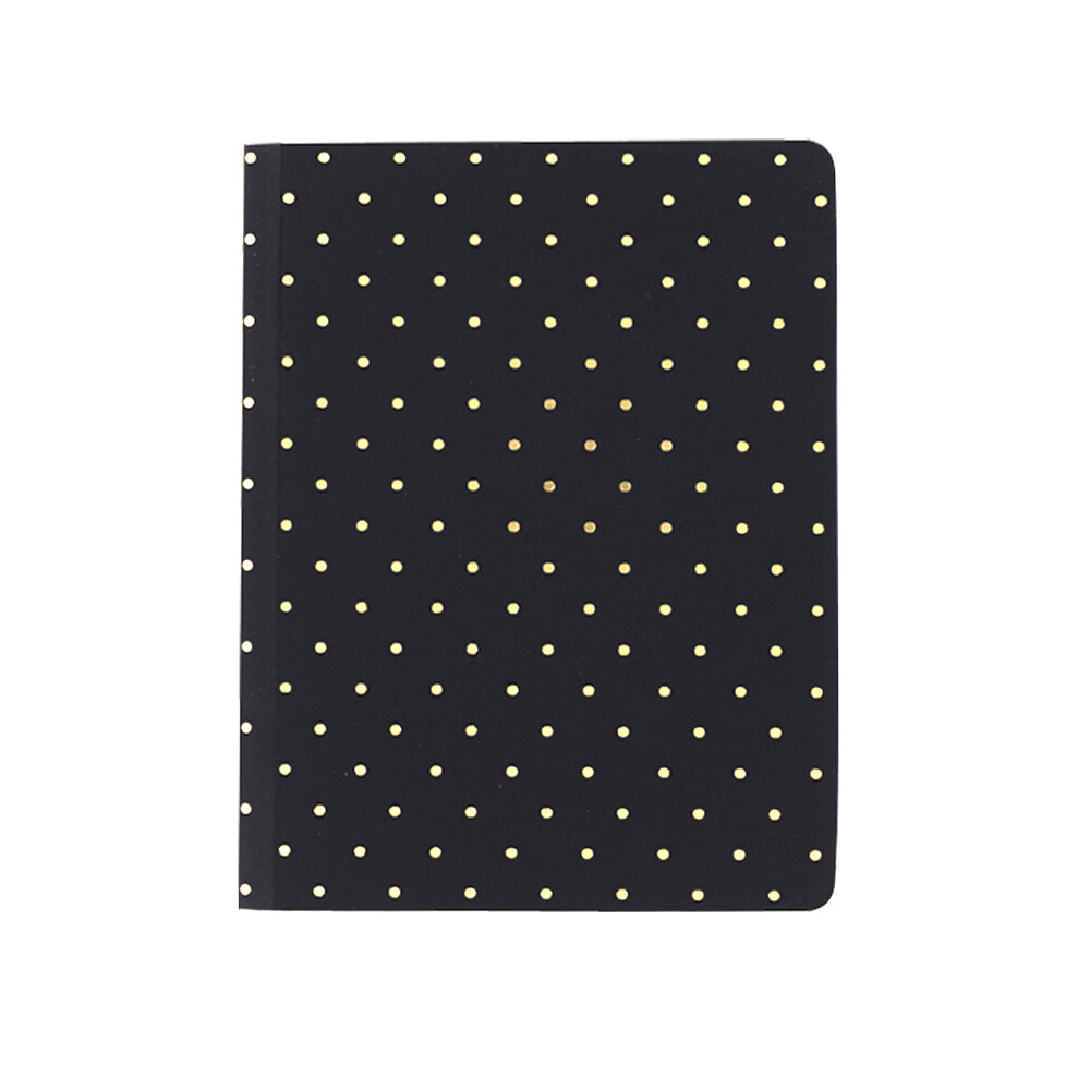 A6 Notebook Black 192 pages High Quality Cream Paper Small Dotty Polka Pattern