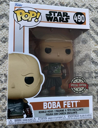Funko Pop! Star Wars Boba Fett Special Edition Exclusive #490 W/pop Protector