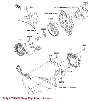 eMUSA OE Magneto Coil Stator+Voltage Rectifier+Gasket 09-12 ZX-6R