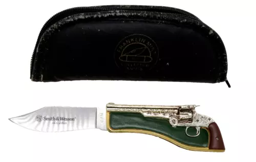 Franklin Mint Collection Pocket Knife SMITH & WESSON .44 Caliber / With Case