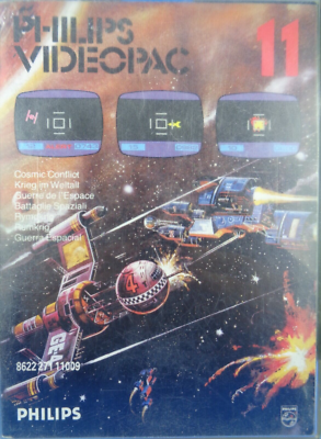 Cartouche De Jeu VIDEOPAC PHILIPS G7000 Cosmic Conflict - Vintage 1990, Très Bon État