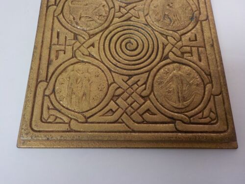 Tiffany Studios NY Gilt Brone ZODIAC Notepad #1090 - Picture 4 of 9