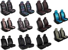 Black Cheetah Print Car Seat Covers Front Seats Universal Fit Auto Truck Van SUV