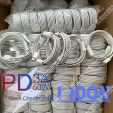60W Type C Fast Charger USB-C Cord PD Cable Lot For Samsung iPhone15 16e 17 Pro