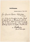 Mackensen, August von (German field marshal/1849-1945) - Autograph letter signed