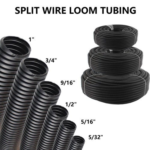 Split Wire Loom Conduit Polyethylene Tubing Sleeve Cable Harness Tube ...