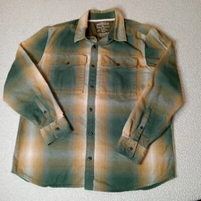 REI Cooperative Men's Large Flannel Shirt Green Plaid