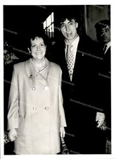 fo5686 foto originale,onorevole umberto bossi con la moglie manuela