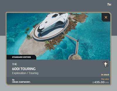 Star Citizen - Ship Upgrades - to - 600i Touring - Limited CCU