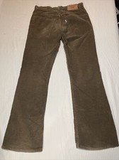 Vintage 70s Levi's 517 Brown Tan Corduroy Flared White Tab Size 31 X 30