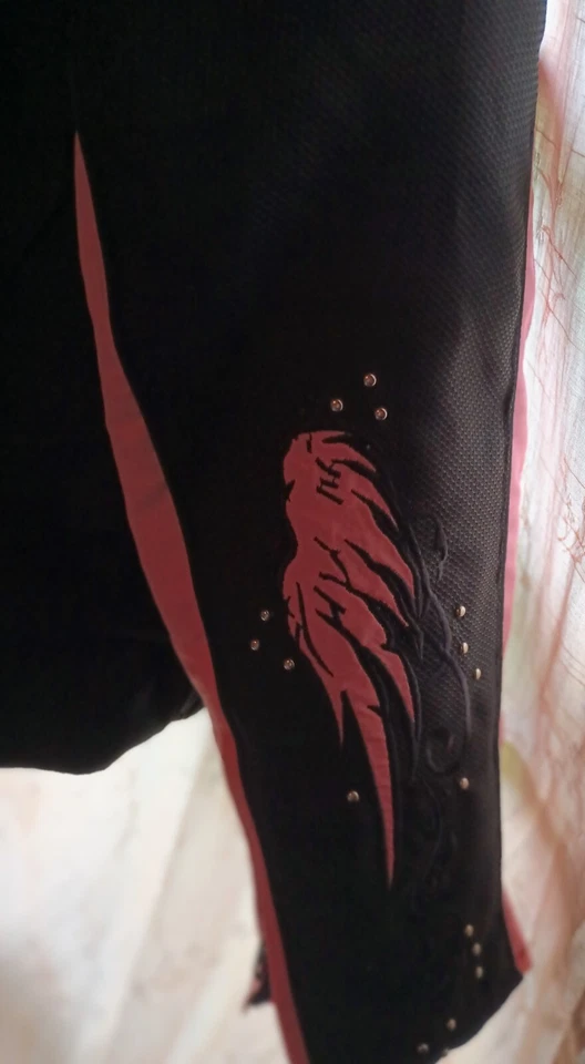 Chaqueta de moto milwaukee mujer cuero rosa ribete cremallera forro. Foto 3 de 4