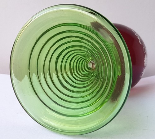 Römer/ Wein- Glas Trompetenfuß Weintraube Handschliff um 1900 N677 - Picture 10 of 14