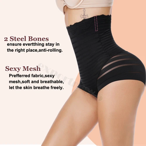 Women Body Shaper High Waist Butt Lift Tummy Control Slim Panties Mesh Underwear - Picture 4 of 30