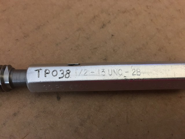 1/2-13 UNC-2B GO NO GO THREAD PLUG GAGE .500 P.D.'S= .4500 & .4548 | eBay