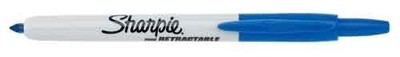Sharpie Retractable Permanent Marker Fine Point Blue School Office Home Jobsite