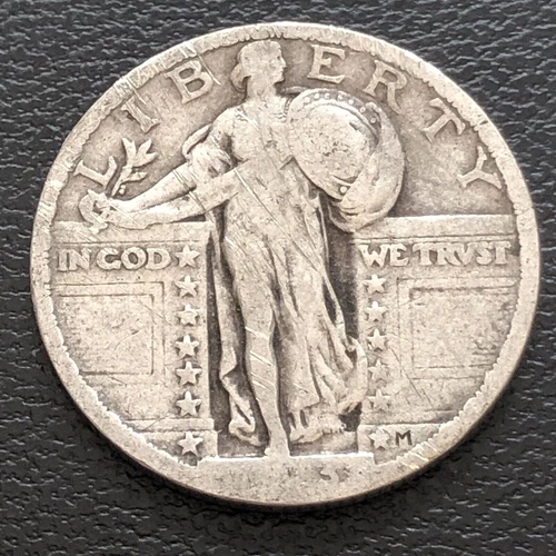 1923 Standing Liberty Quarter 25c Circulated #35418