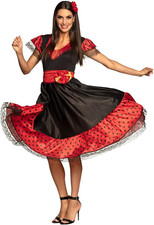 - Ballerina Di Flamenco, Costume per Adulto, Vestito, Cintura E Accessori per Ca