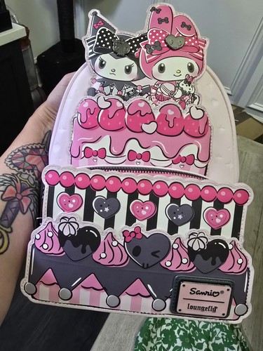 NWT Loungefly: Sanrio My Melody and Kuromi Mini Backpack