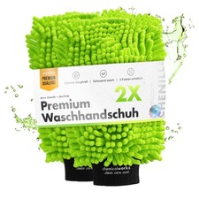 chemicalworkz Chenille Wash Mitt Green (2er Set) Autowaschhandschuh Autow&auml;sche