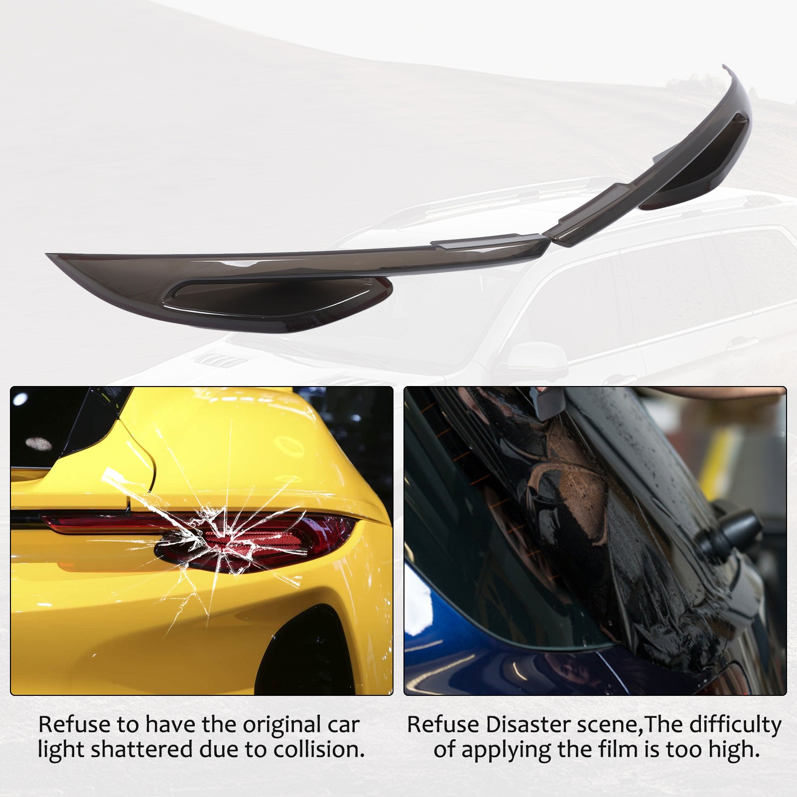 Smoked Black Rear Tail Light Guard Cover Trim For Lotus Emira V6 I4 2021-2025 US