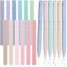 12Pcs Bible Highlighters, No Bleed, Pastel Highlighter  6 Fineliner Pens Set