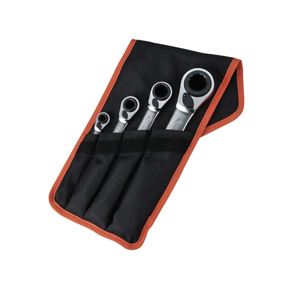 Bahco S4RM Series Reversible Ratchet Spanner Set, 4 Piece BAHS4RM4T
