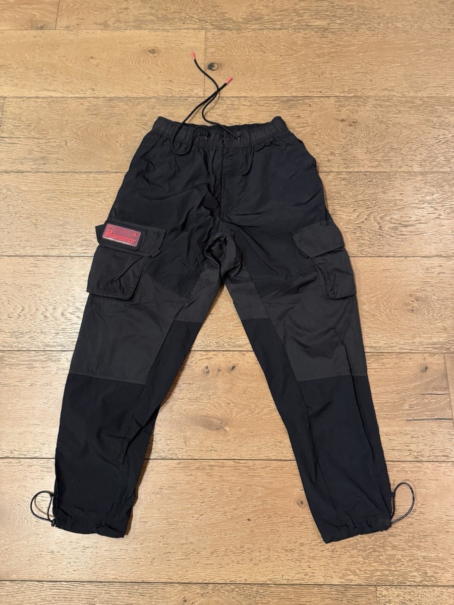 A18685 美品 ジョーダン 23エンジニアード カーゴ 黒 XL Jordan 23 Engineered Pants Mens M Black Nylon Cargo Ripstop
