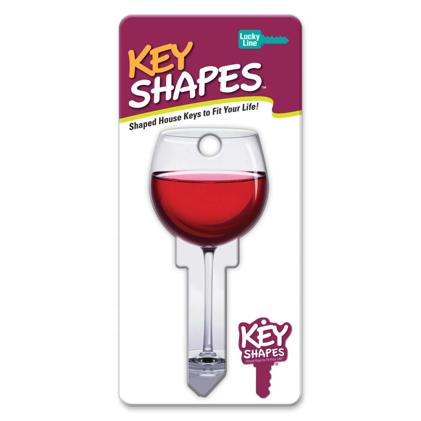 Lucky Line B108K Red Wine Glass Kwikset Kw1 Keyway House Key Shapes