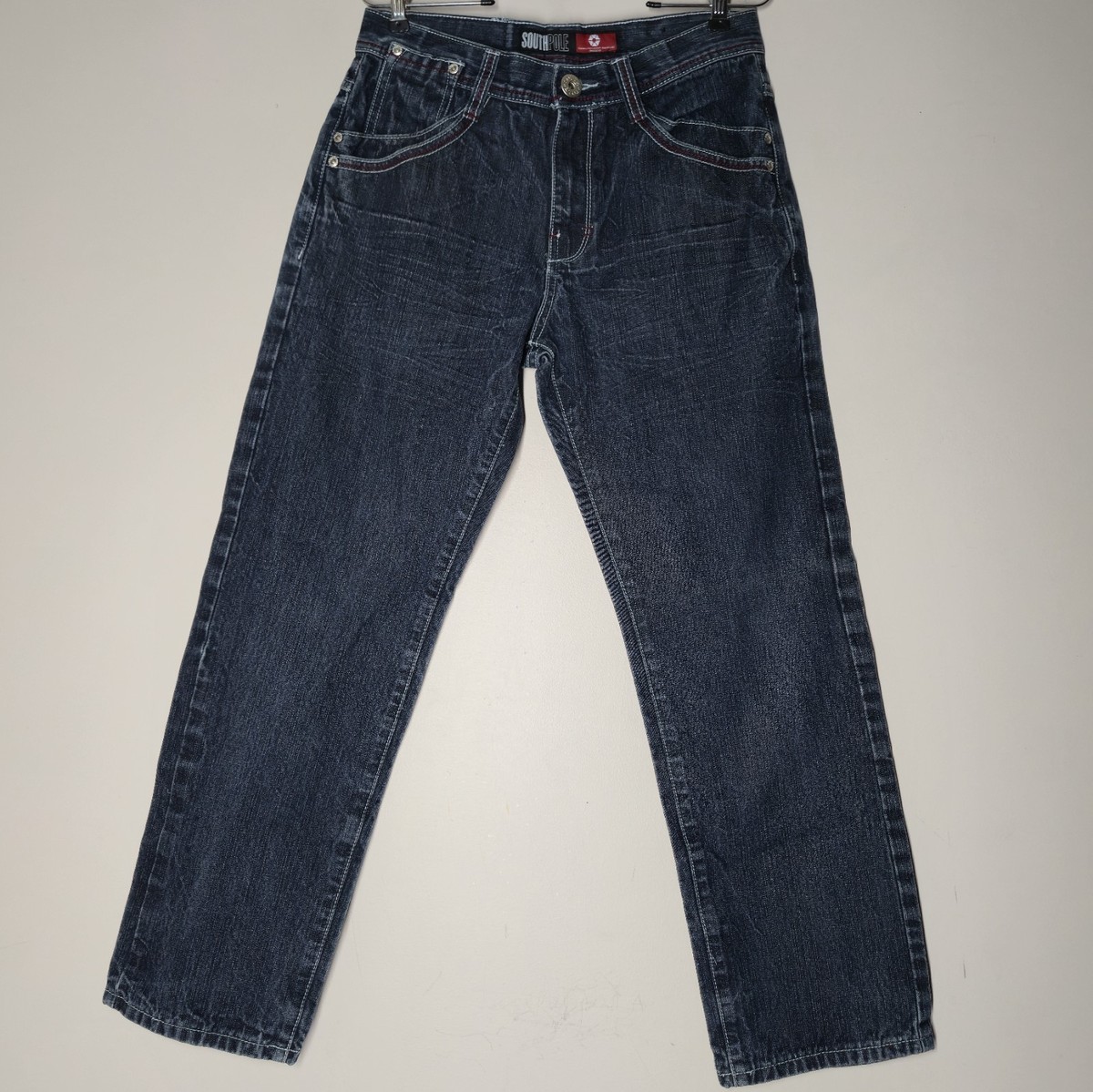 Southpole Y2K Baggy Vintage Jeans Size 30 Pocket Embroidered