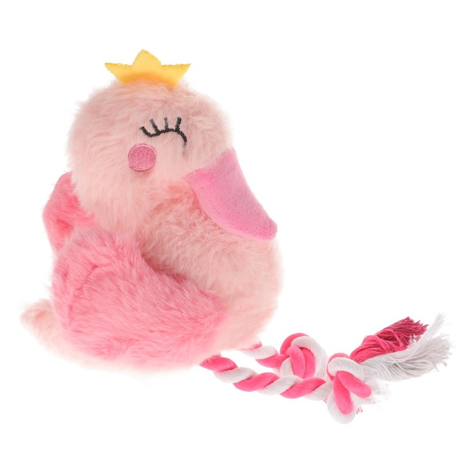 Interactive Pink Plush Dog Toy Durable Puppy Chew Toy for Indoor ...