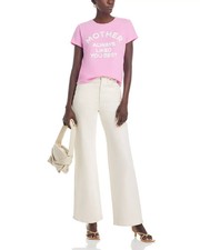  135 MOTHER The Lil Goodie Goodie Cotton Tee Pink Small