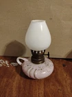 Vintage Milk Glass Oil Lamp