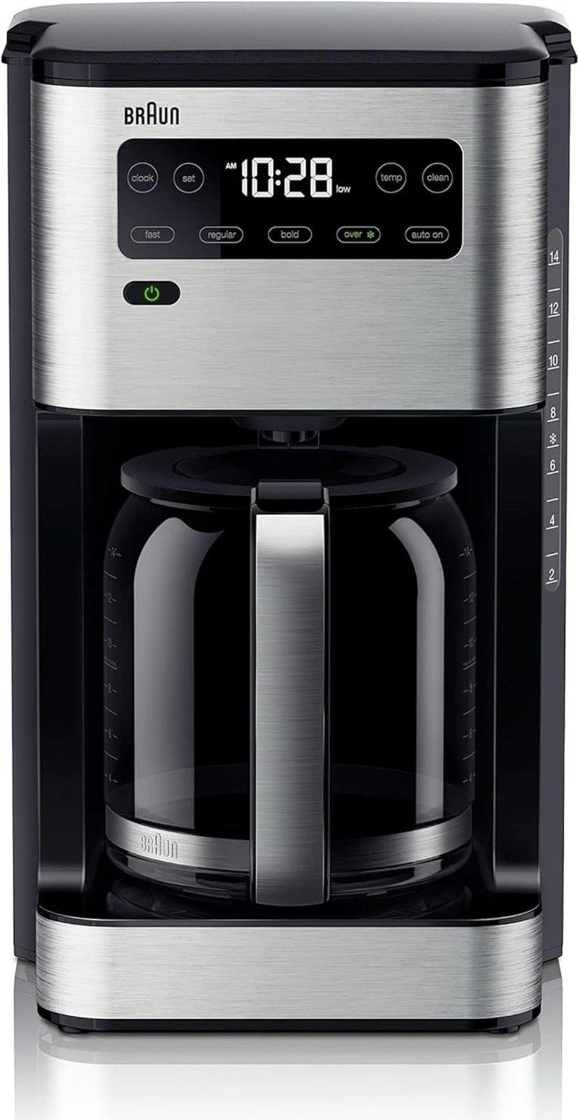 Braun Pure Flavor 14 Cup Drip Coffee Maker, 14 Cup, Black, KF5650BK