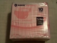 SUNKISS Pink Masterpiece Adult Diapers w Tabs, Unisex Disposable ABDL Sm/Med