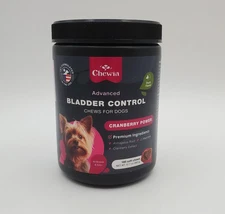 Chewia Bladder Control Dog Chews 180ct Duck Flavor Cranberry D Mannose 2/26