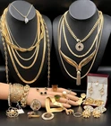 Vtg GOLD PLATED LOT Necklace Bracelet Ring Earrings Trifari Napier Goldette MMA