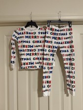 Carter  s Kids Christmas/Holiday Pajamas White Size 8/8A