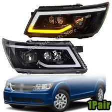 Faro proiettore anteriore LH&RH nero led drl per Dodge Journey 2009-2020